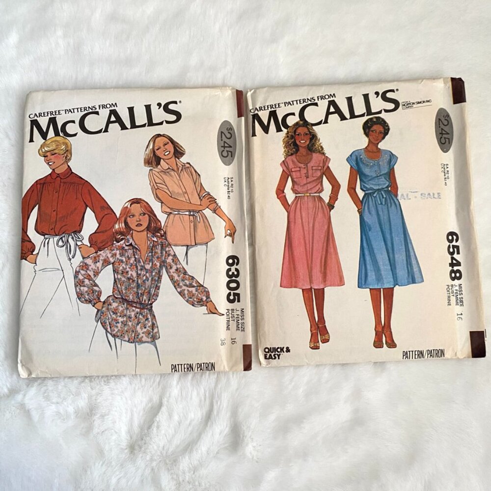 2 McCall's Sewing Patterns